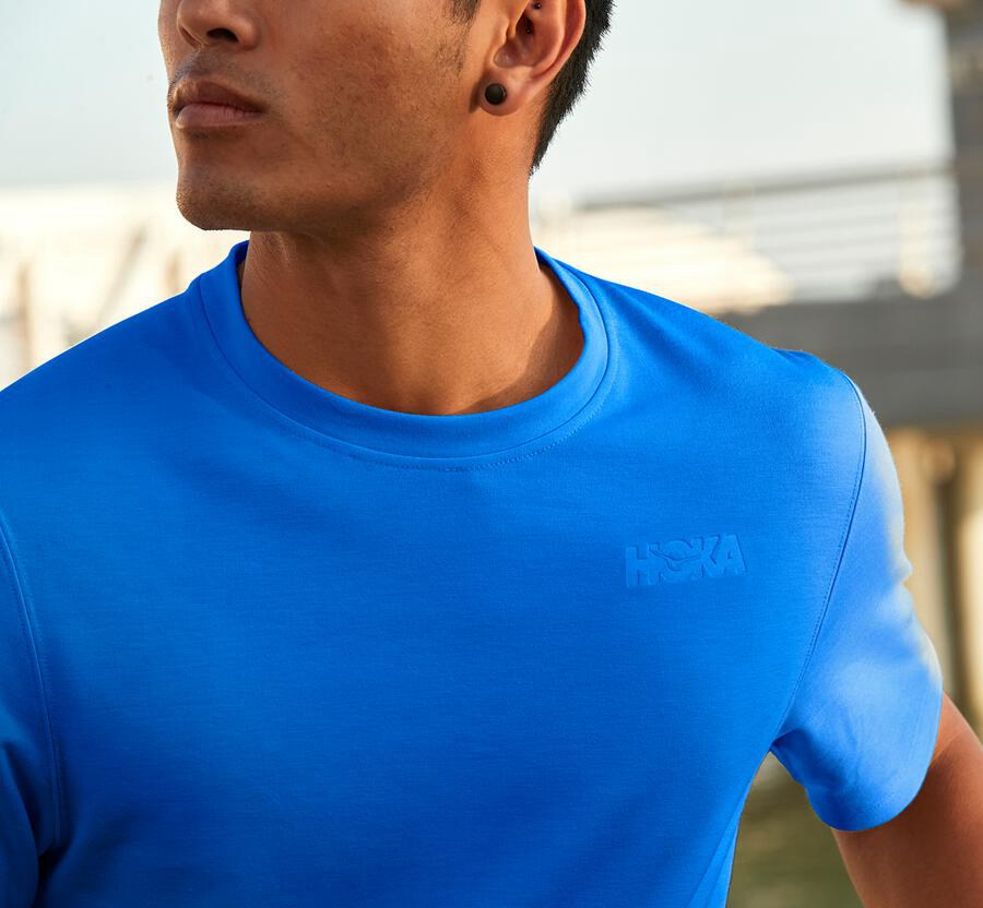 Camisa Hoka One One Masculino Azuis - Lifestyle - 805-QENIXM